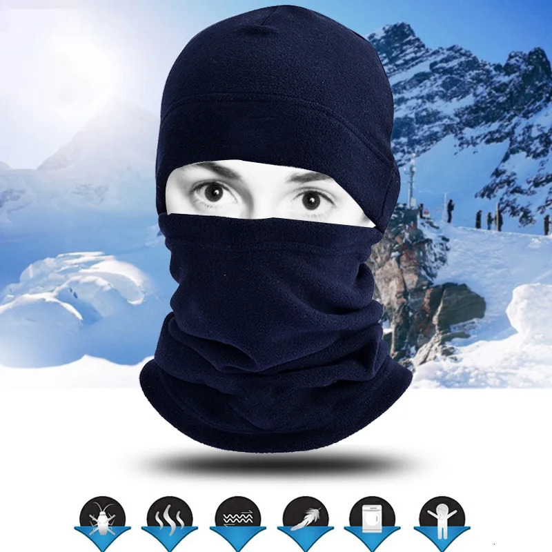 Winter Polar Coral Hat Fleece Balaclava Men Face Warmer Beanies Thermal Head Cover Tactical Military Sports Scarf Caps 250530