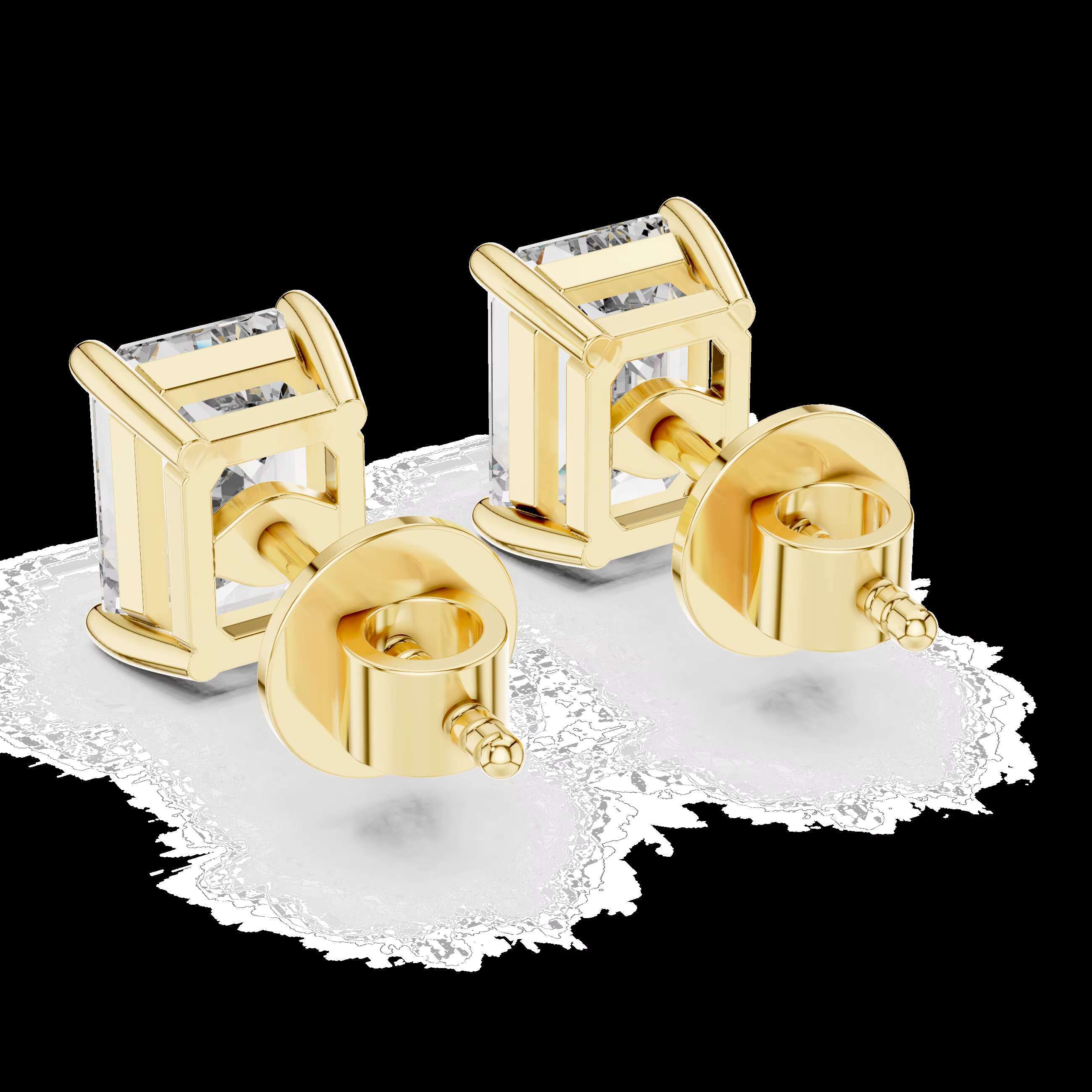 Exclusive 18K Moissanite Earring Designs in Rose Yellow and White Gold with Silver Accents for B2B Distribution