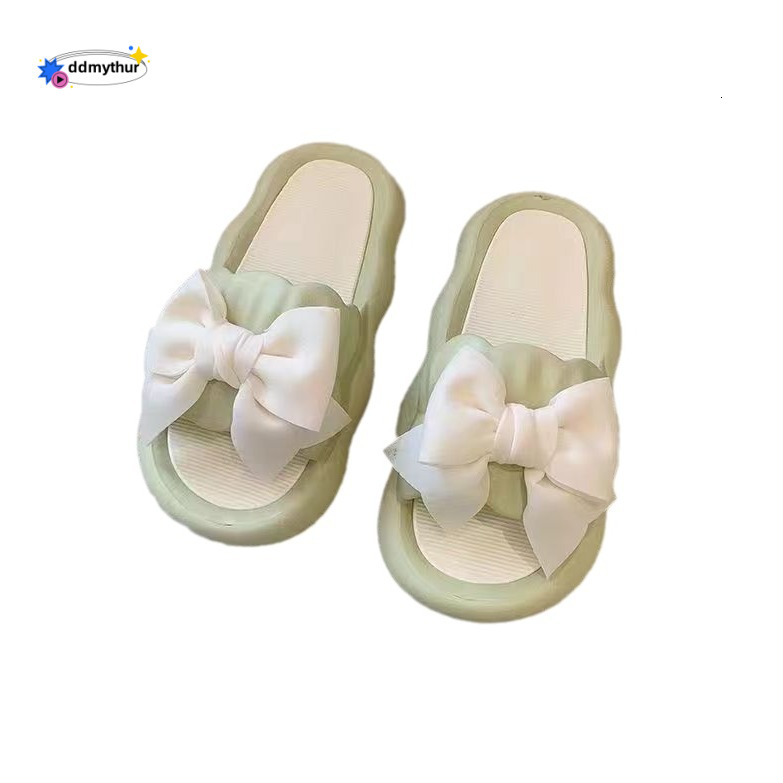Butterfly Knot Princess Sandals for Women Summer Outdoor Thick Slippers Indoor Home Non-Slip Soft Sole 2023 New Model ddmythur