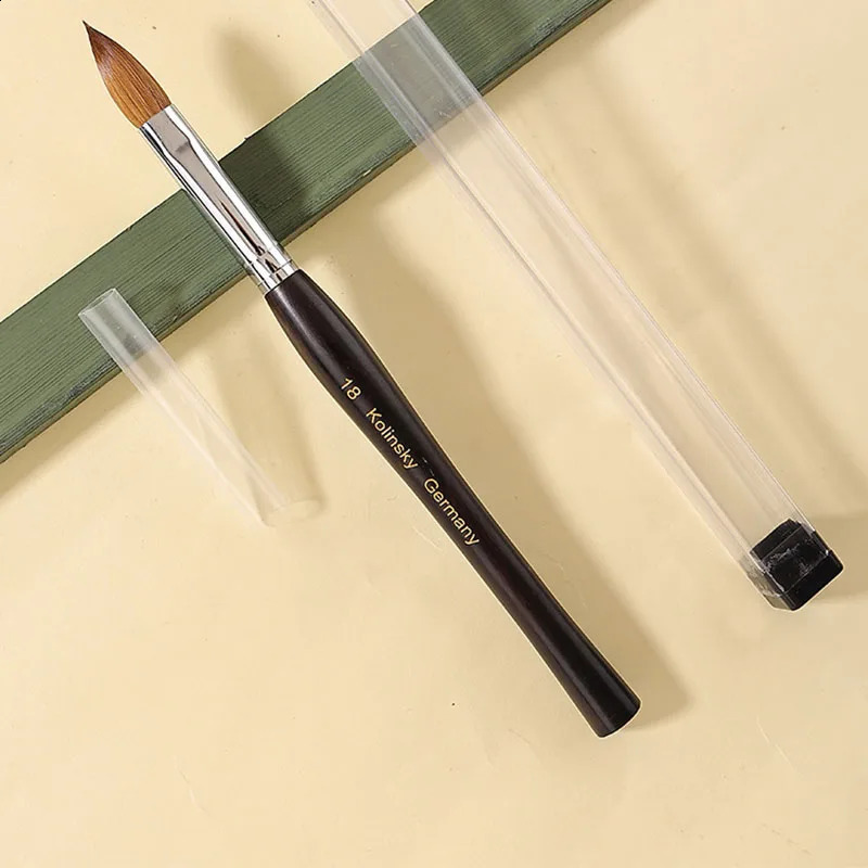 Sweet-Z 100% Kolinsky Nail Acrylic Brush Nail Supplies Sandalwood Color Handle Professionals Manicure For DIY Nail Drawing 250528