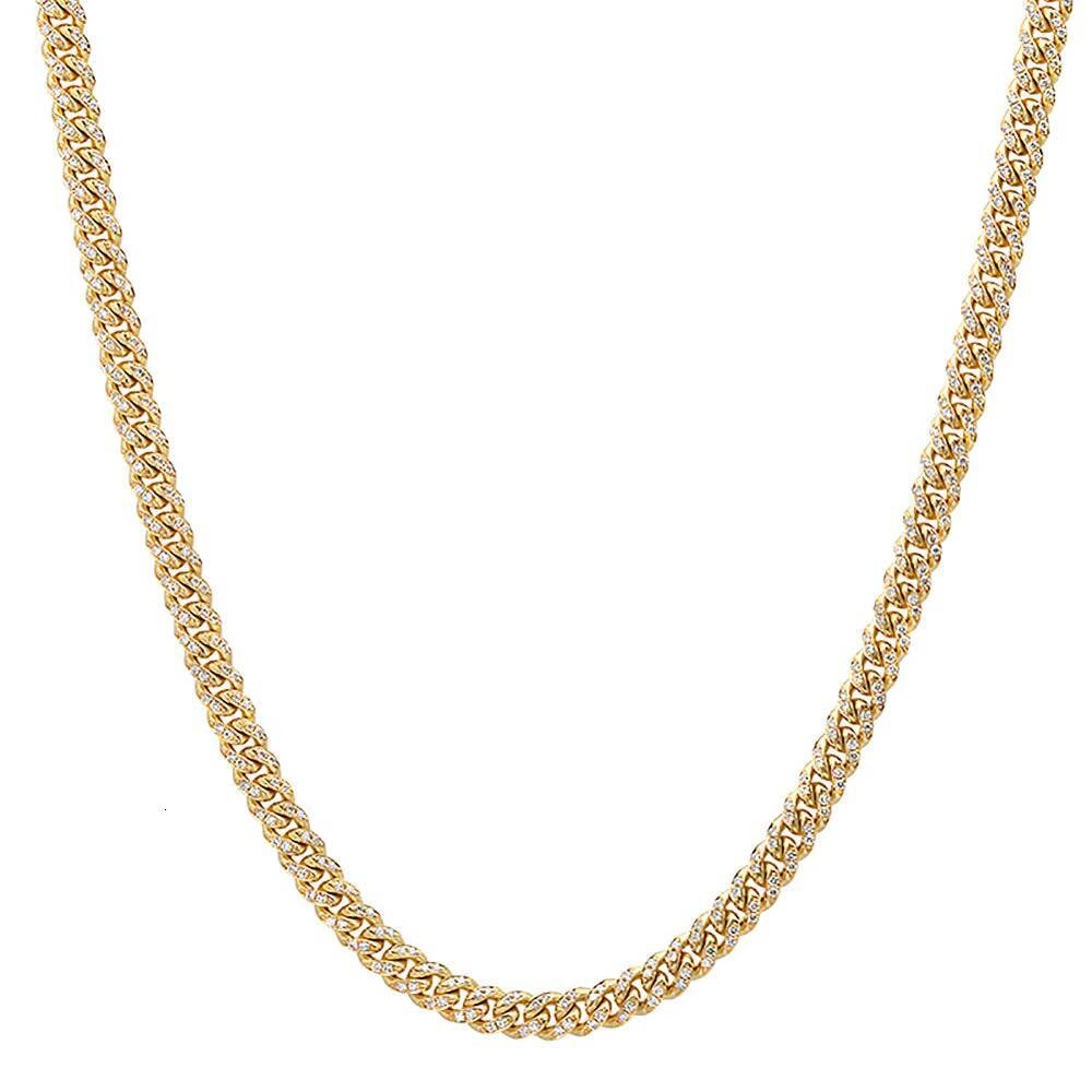 Miami Cuban Chain Iced Men's Hip Hop Shop into a Real Round 7mm Necklace Boutique Jewelry Gift for Him