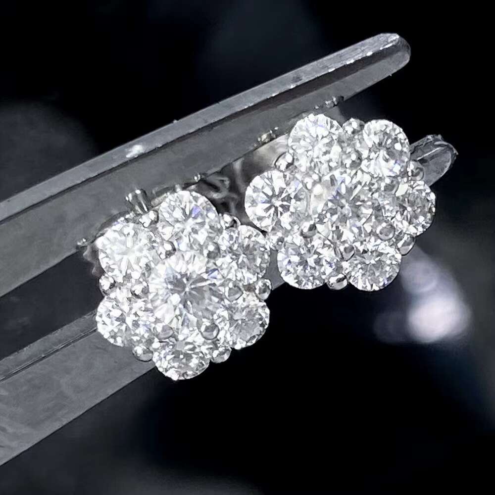 E3199S HIPHOP High Class Diamond VVS Moissanite Screwback Stud Earrings