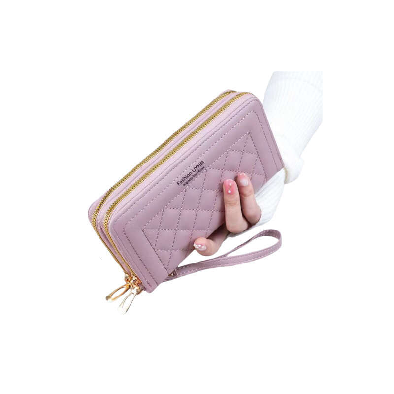 Wallet for Women New Long Style Ladies Handheld Casual Phone Bag Double Zipper Large Capacity Card Holder