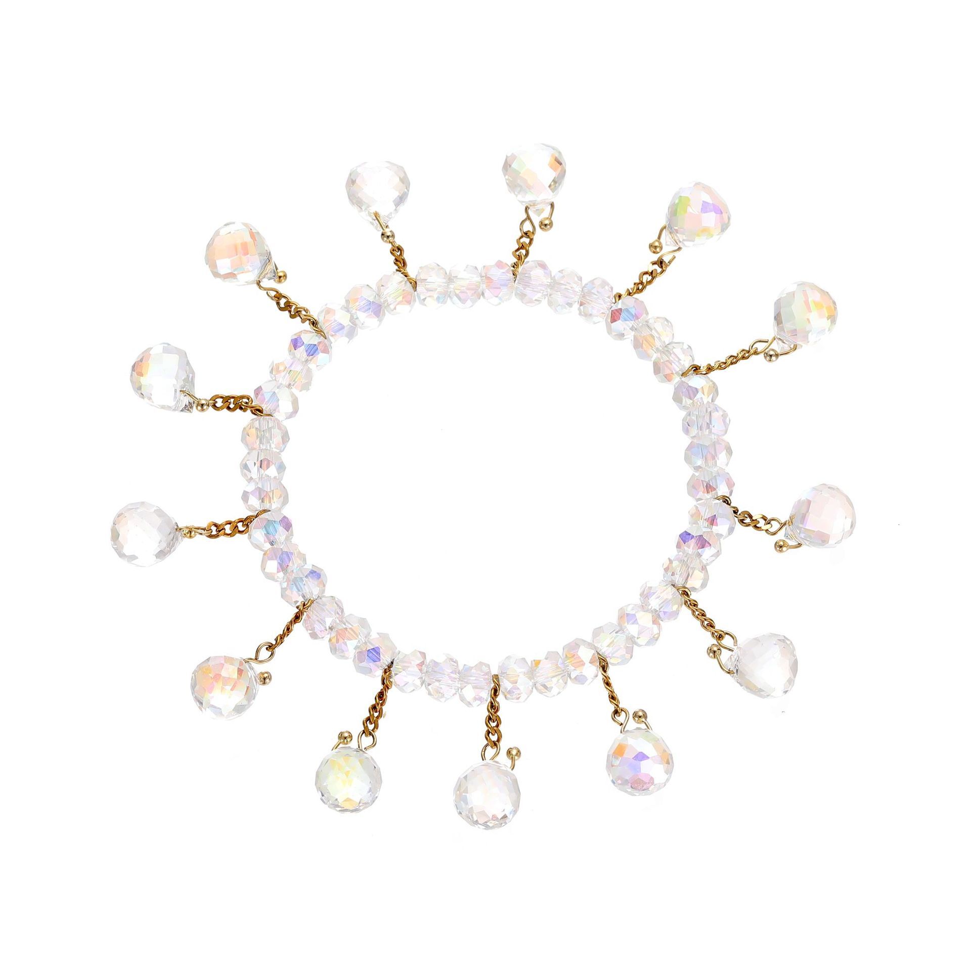 Simple internet celebrity temperament cute natural fresh Korean version girl pendant crystal bracelet small and personalized forest style