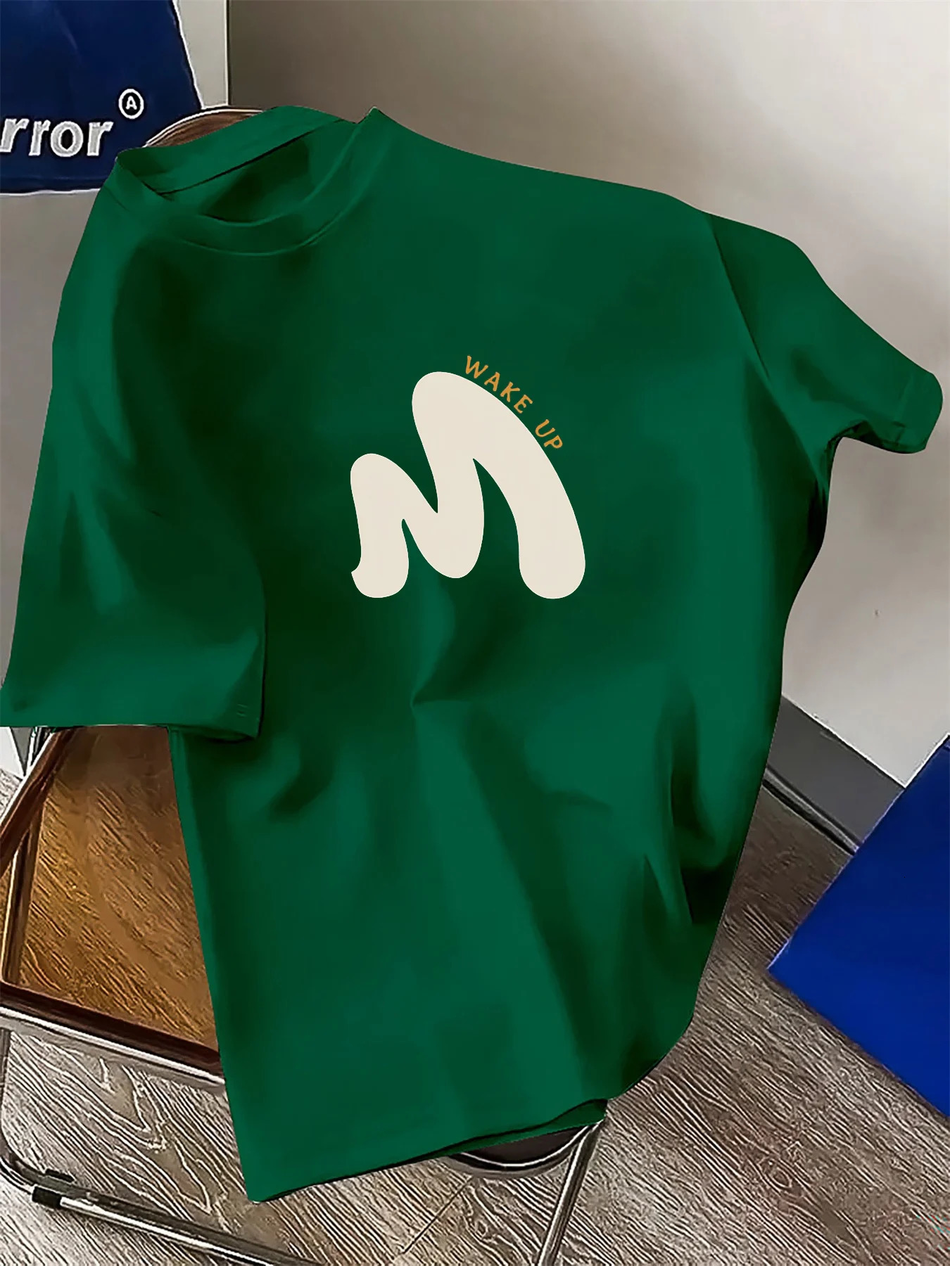 Mens Summer 100 Cotton Fashionable Casual Loose Large Size Shake Up Pattern Printed Sports Round Neck Short Sleeve T-shirt Top 250530