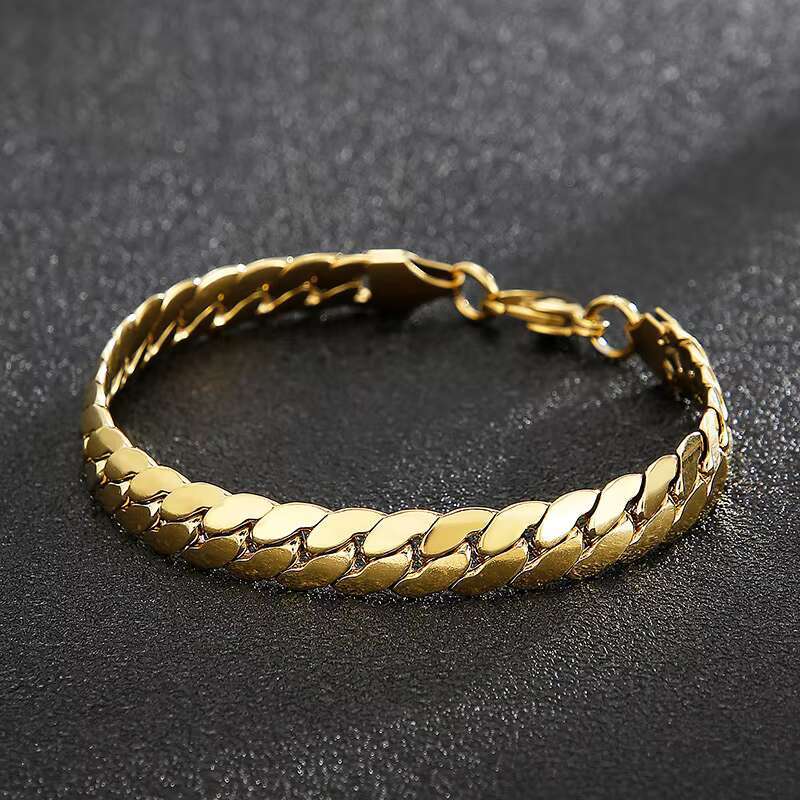 Wholesale Mens Cuban Link Necklace Hip Hop Pvd Gold Plated Miami Luxury Cuban Link Chain for Men Women