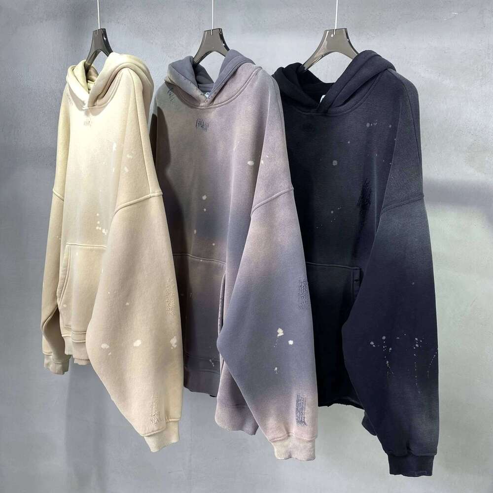 2025 Paint Monkey Ink And Scrape The Edge To Make An Old Hoodie Designer