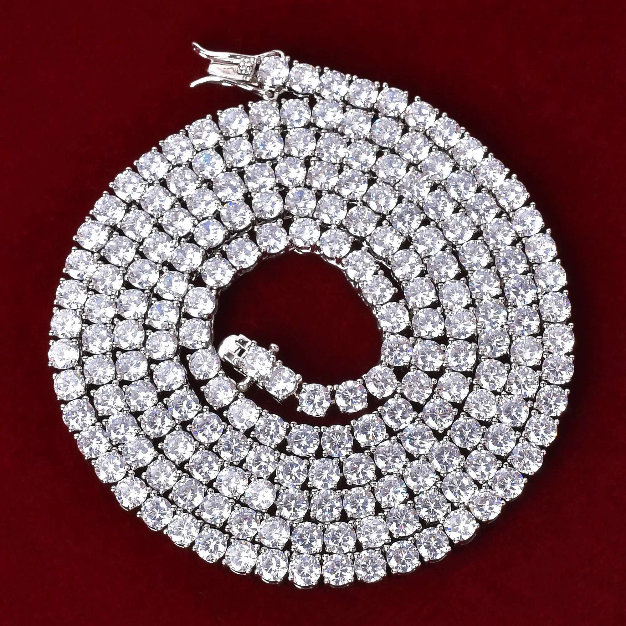 Aokaishen Tennis Chain Men Necklace Real Gold Plated Hip Hop Rock Street Jewelry Iced Out Charms Free Shipping Items Christmas