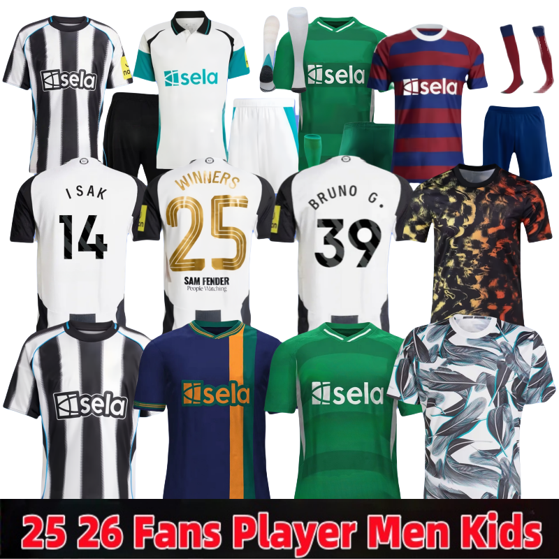24 25 26 newcaslte united Soccer Jerseys Fans player BRUNO G. ISAK NUFC third UNITEDS JOELINTON TRIPPIER Retro Football Shirt MAXIMIN Men Kids Jersey kit sets