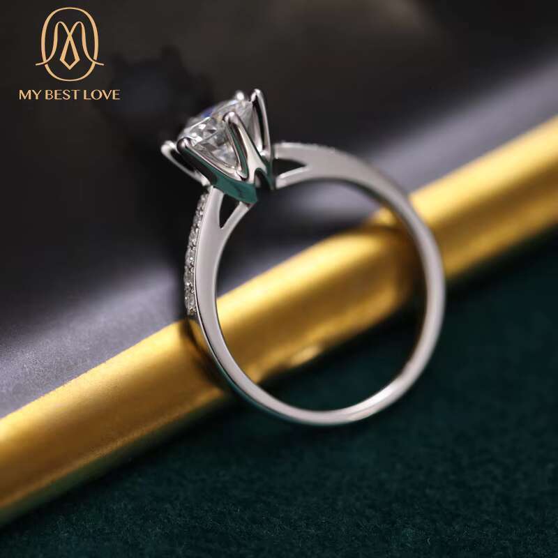 925 Sterling Silver Special Favor Decorative Moissanite Wedding Ring LDiamond Moissanite Ring for Women