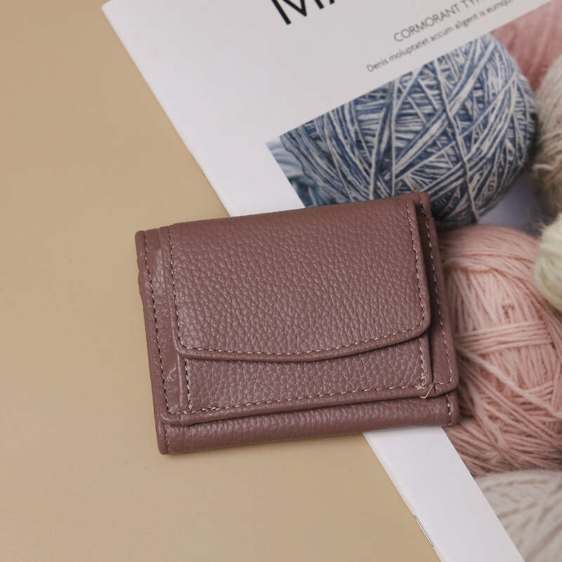 Small INS Women Japanese Style Student Lychee Pattern Ladies Card Holder Coin Purse Bag Money Clip Wallet