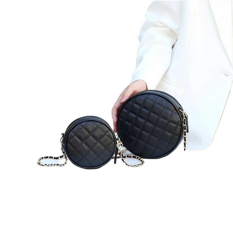 designer 2025 Spring/Summer New Mini Phone Bag Round Bag Korean Style High-end Quilted Chain Shoulder Crossbody Small Bag for Women