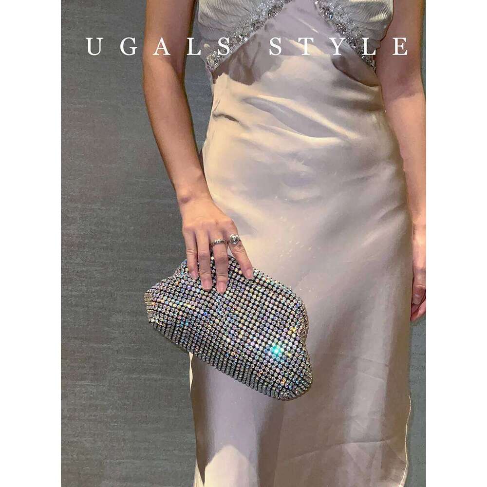 Women Cloud Dia Purses Handbags Designer Bucket Clutch Purse Evening Banquet Crystal Rhinestone Shoulder Bag