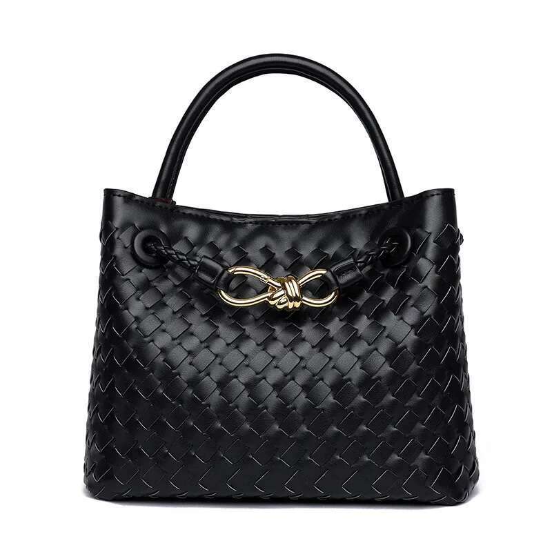 Niche Leather BagShoulder MessengerBag Popular Hand-woven Women's Bag FashionVersatileTemperament Handbag Purses and Handbags