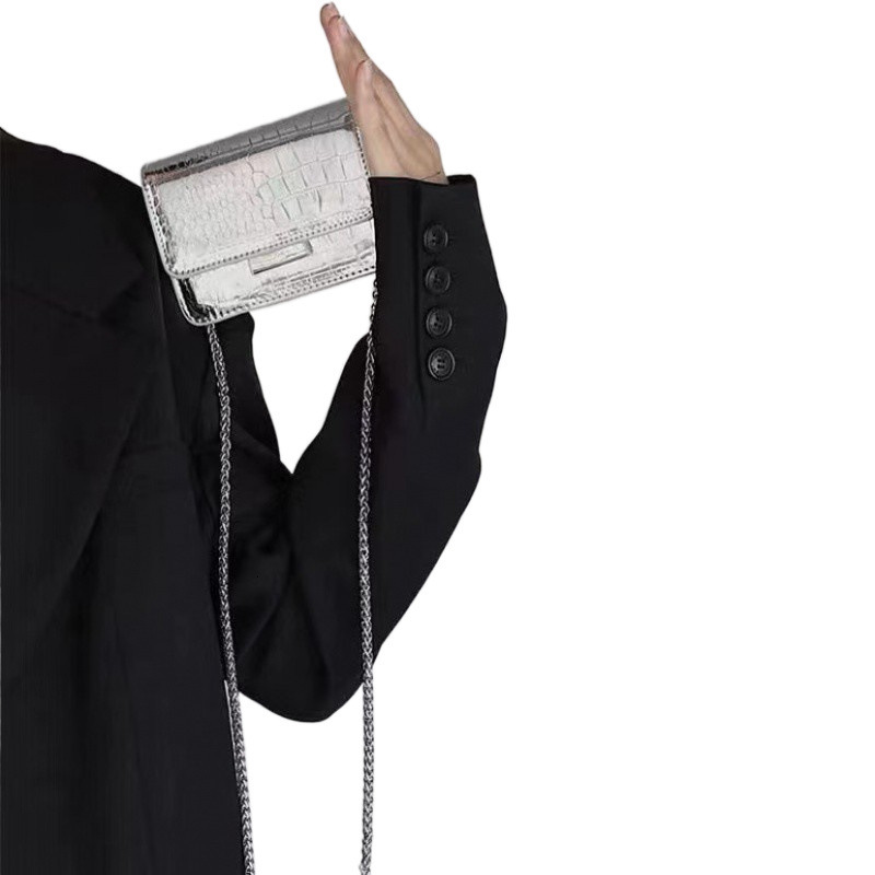 Super Popular Small Bag for Women 2025 New Summer Exquisite Versatile Unique Crossbody Coin Purse Niche Silver Mini Bag