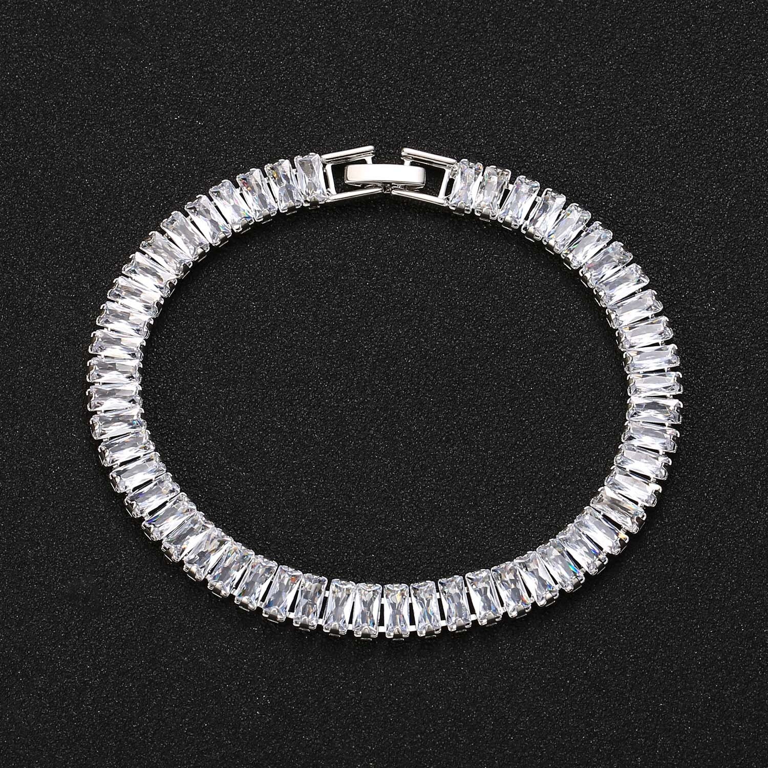 Hip Hop Bracelet 7mm T Cubic Moissaniteia Mens Bracelet Hip Hop Moissanite Full Moissaniteia Personality Accessory moissanite
