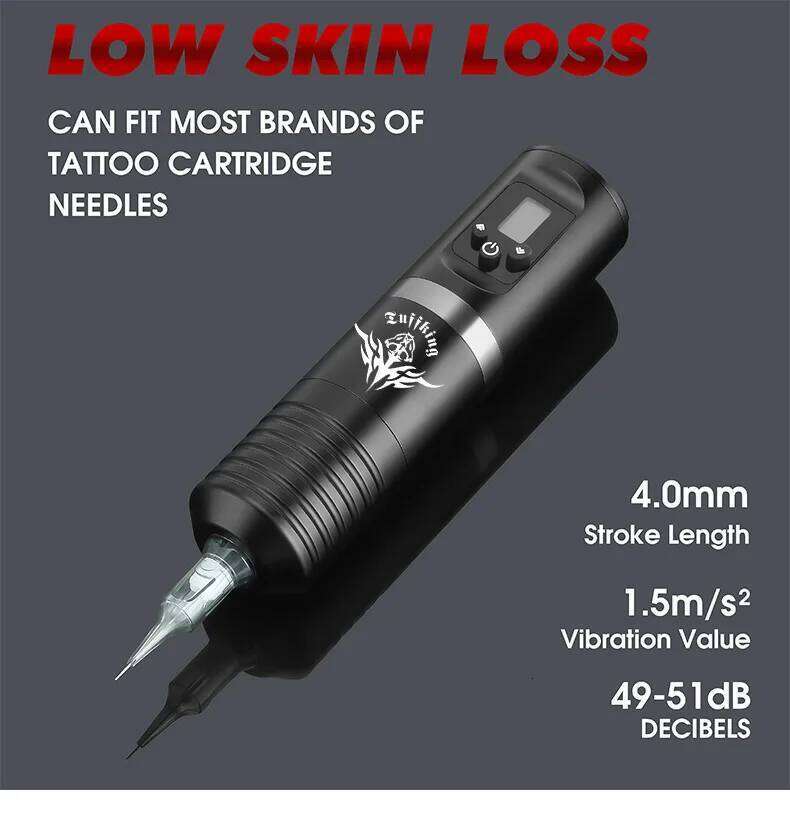 Cross Border Exclusive Tuffking Wireless Battery Pen With Digital Screen Display Integrated Tattoo Hine