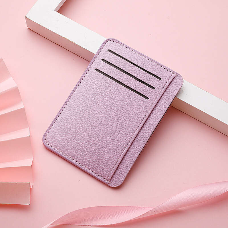 PU Holder Ultra-thin Case for Women, Compact and Exquisite, Large Capacity, Multiple Slots, Student Card Holder, Ladies' Short Wallet