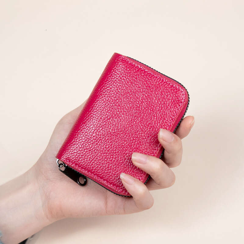 Lychee Pattern Large Capacity Multi-Card Slot ID Credit Coin Purse Wallet Accordion Card Holder