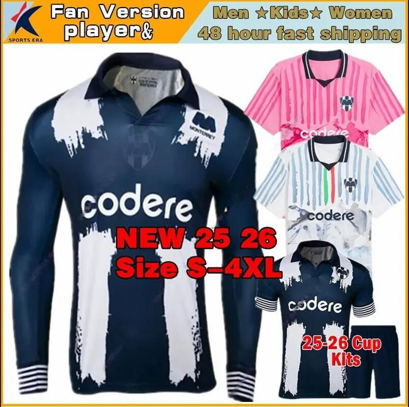 25 26 LIGA MX RAYADOS MONTERREY Soccer Jerseys R.Funes home away R.Funes Mori M.MEZA 23 24 CANALES Mexican League football shirt men Kids Special Edition66