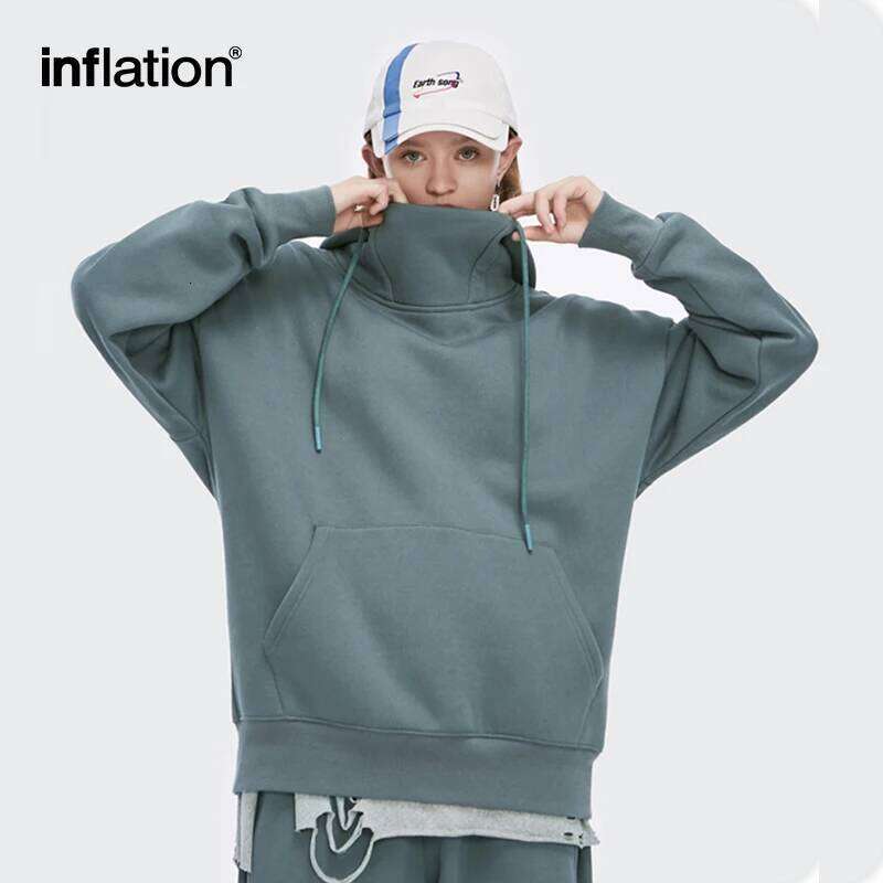 Coats Designer Women IATION Blank Thick Fleece Men Winter Warm High Collar Oversized Hoodies Unisex Hooded Sweatshirts Designer