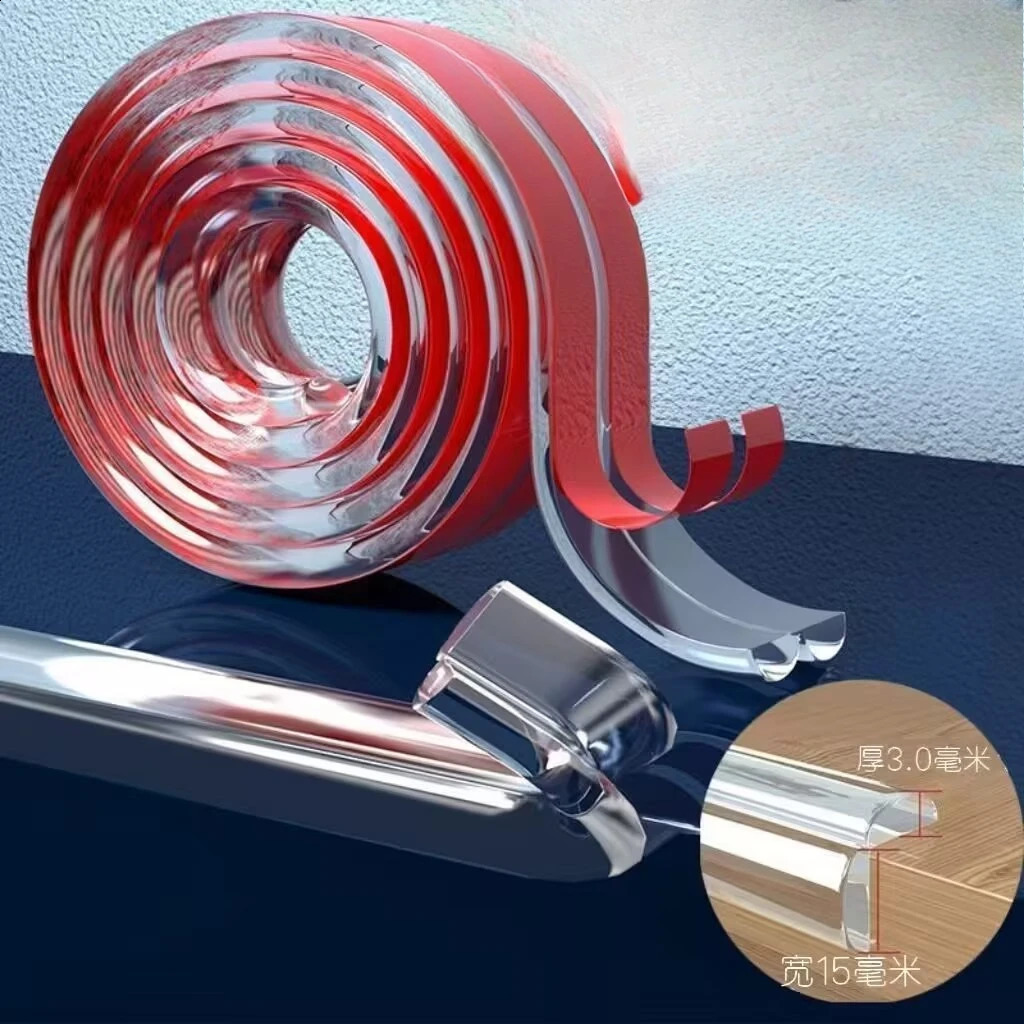 1/3/5M Table Edge Guard Furniture Corner Protector Strip Self Adhesive Transparent Kids Collision Proof Soft Bumper Baby Safety 250530