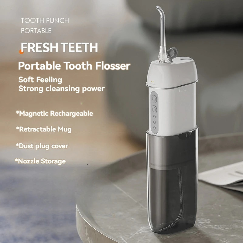 1PC Water Floss Oral Irrigator Rechargeable Portable Dental Water Jet Home Travel Electric Tooth Cleaning Device 250530