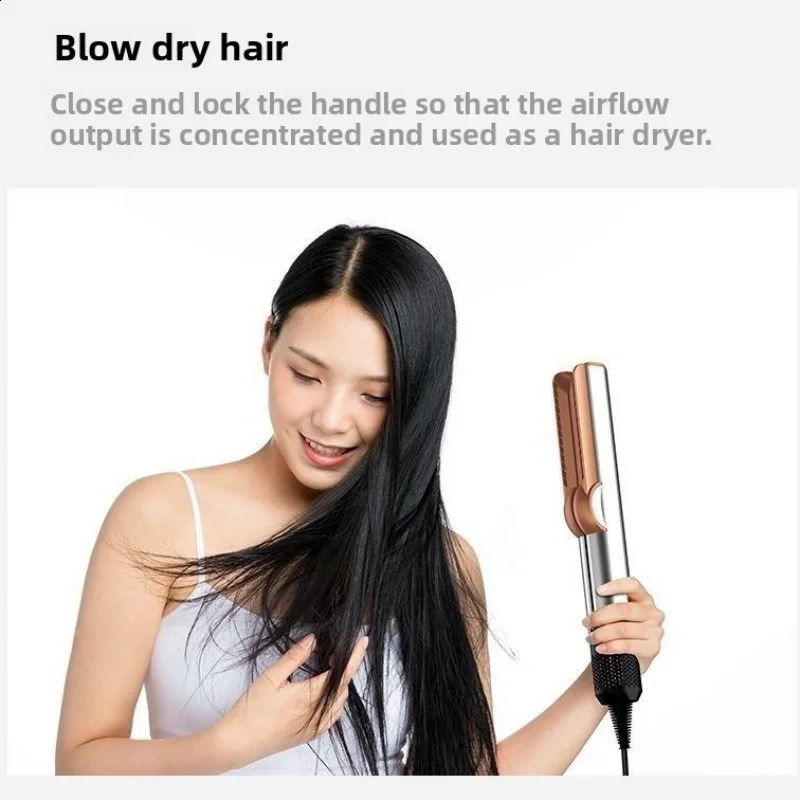 2 IN 1 Professional Hair Straightener Hair Dryer Styling Tool Negative Ion hairdryer Iron Long-Lasting airstrait 250529