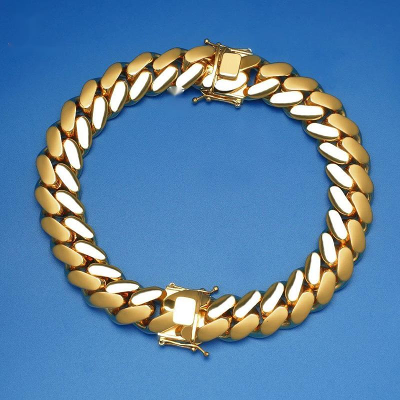 Jewelry Custom 30mm Cuban Link Chain 925 Sterling Silver 10K 14K 18K Gold Plated Miami Hiphop Cuban Link Necklace