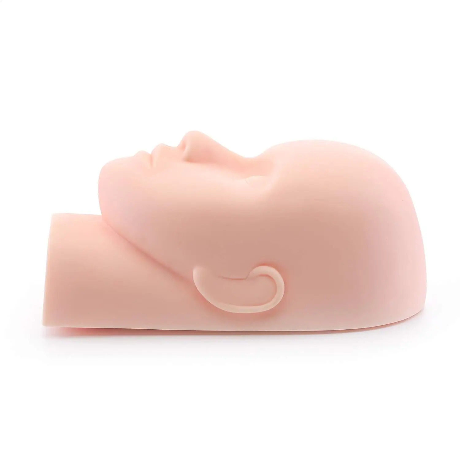 1/4Pack Practice Training Head Rubber Cosmetology Mannequin Doll Face Head For Eyelashes Makeup Massage Practice 250529