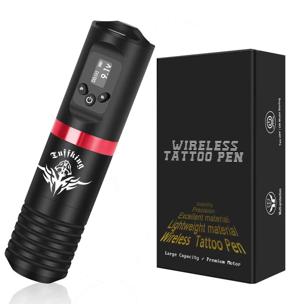 Cross Border Exclusive Tuffking Wireless Battery Pen With Digital Screen Display Integrated Tattoo Hine