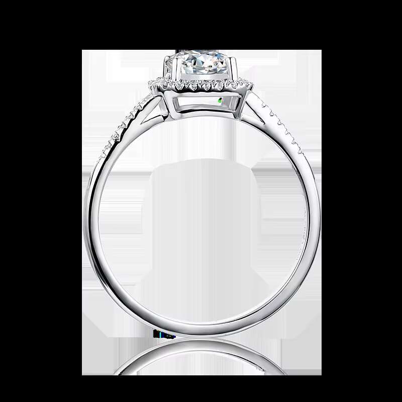 Fine Jewelry Classic Style D Color VVS Clarity 1.0ct Moissanite Diamond Couple Rings for Weddings and Engagement