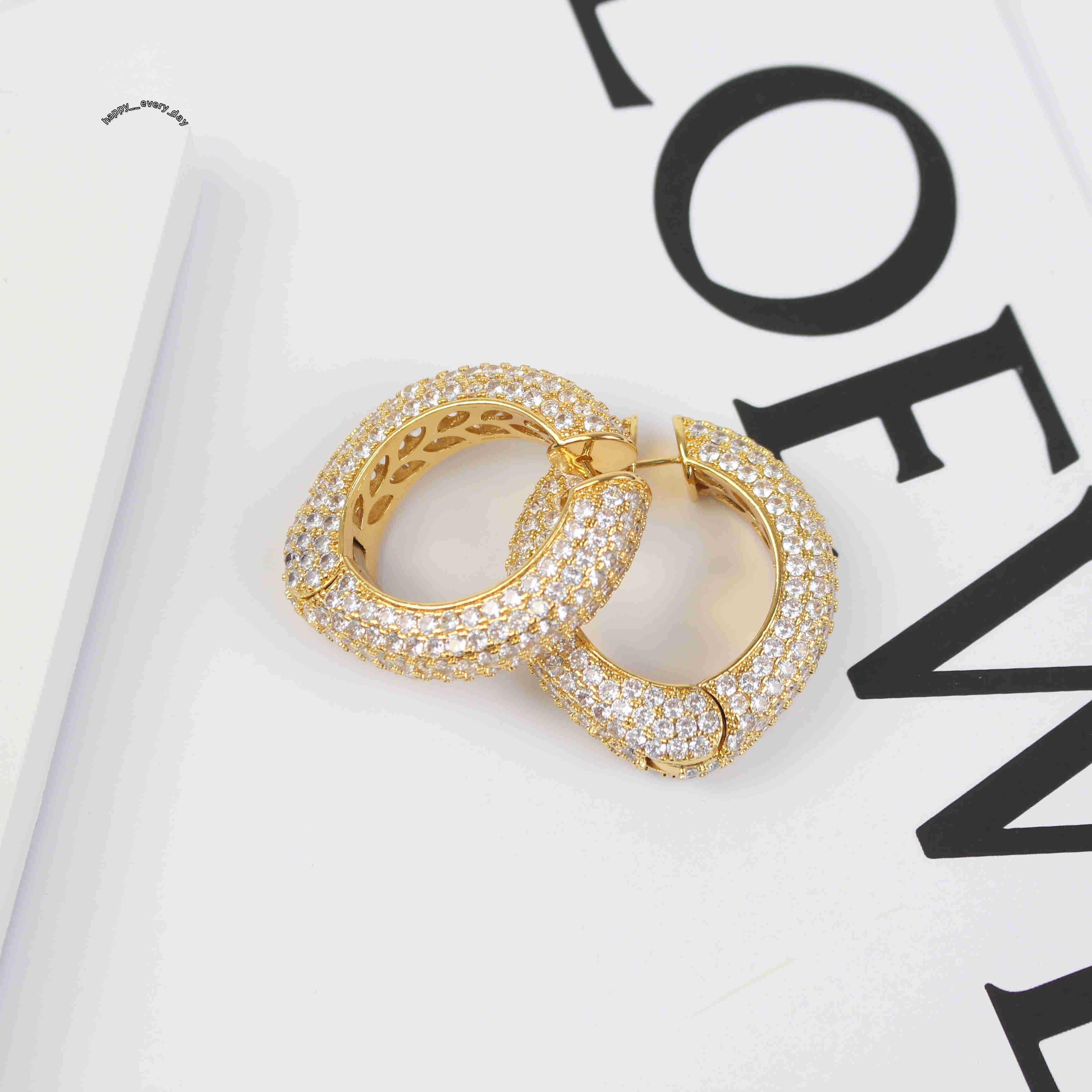 High Quality Vintage Jewelry Intay Moissanite Gold Plated Real Earrings with 925 Silver Pin Low Price Factory Ready Stock