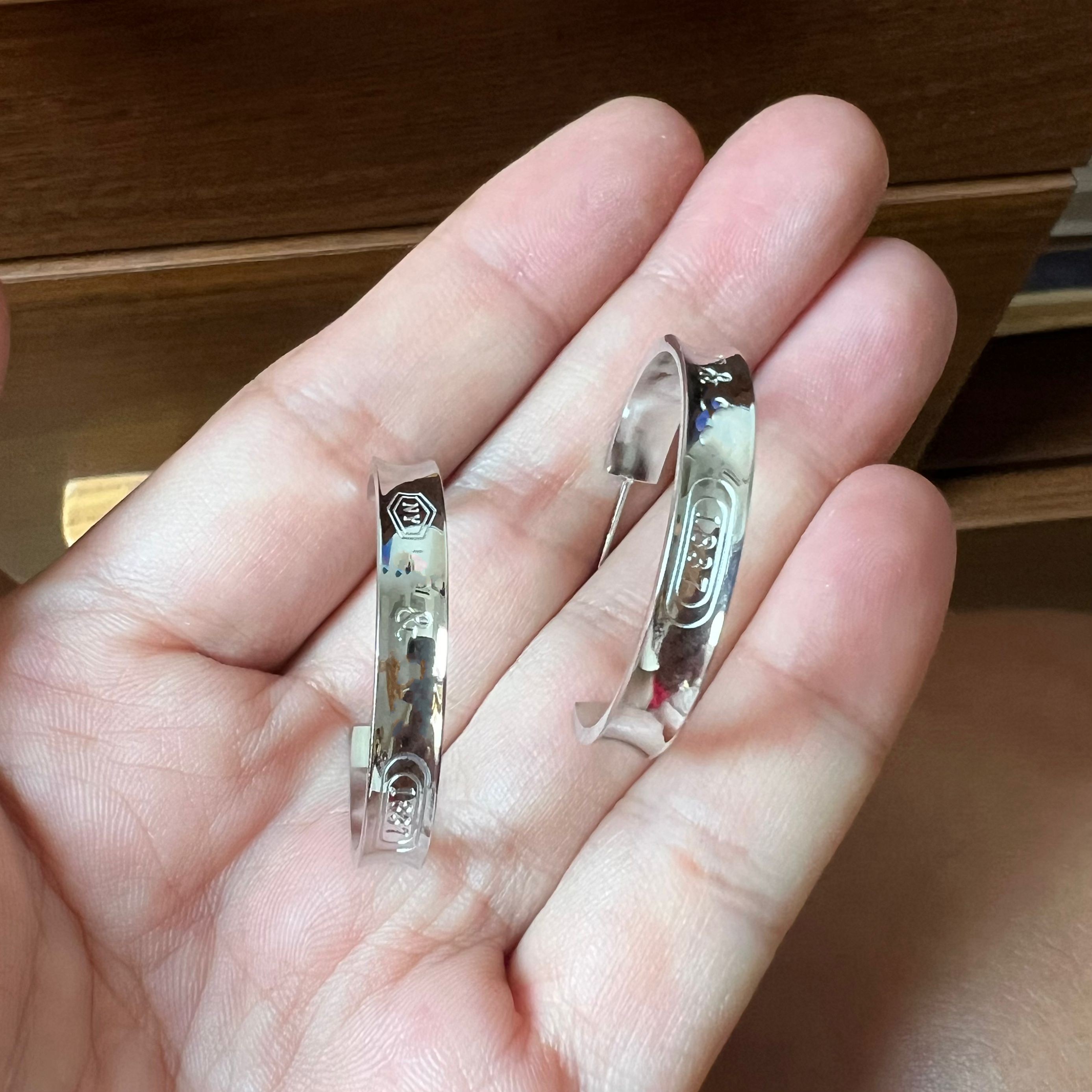 NO tariff 4cm curved surface Designer hyperbole large T hoop fashion 18K gold rose silver circle Earrings Hip Hop summer jewelry Women girl Wedding Hoops Wholesale