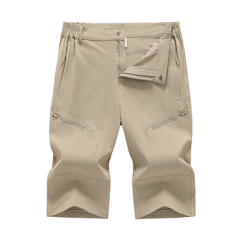 Mens Tactical Shorts with Multi Pockets Casual Durable Waterproof Cargo Hiking for Outdoor Trekking Army Clothing Baggy 250530