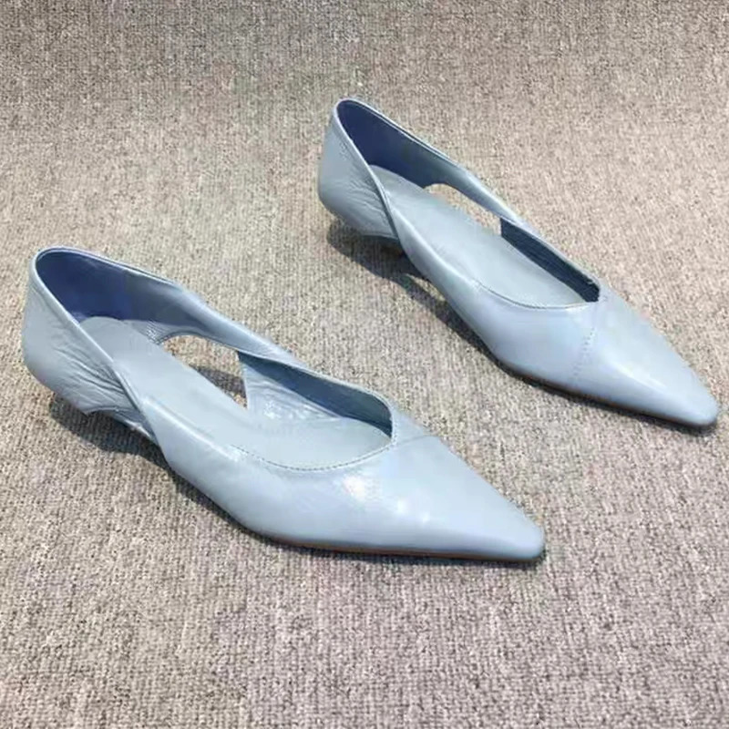 Pointed Toe Women Sandals Dress Sexy Low Heels Shoes Woman Summer Fashion Shallow Zapatillas De Mujer 250529