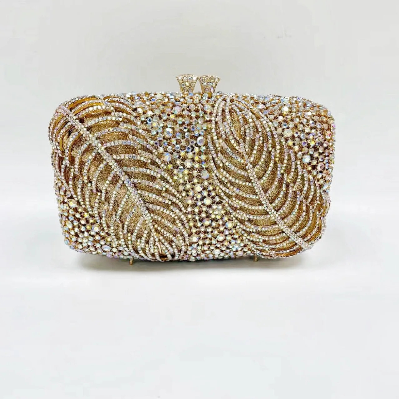 bag women Deluxe Hollow Diamond Womens Handbag Sparkling Crystal Dinner Bag Wedding Paired Hand Bag 250528