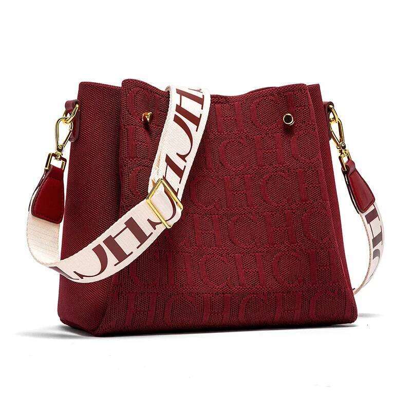 CH Elegant Sense Letters Drawstring Design Brand Fashion Casual Hundred Women's Bag Crossbody