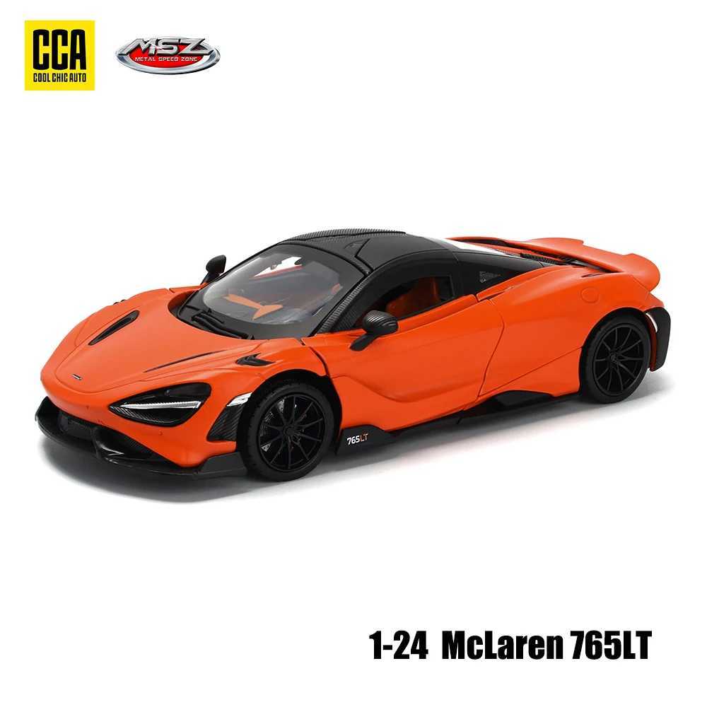 CCA MSZ 1 24 McLaren 765LT alloy car die-casting model with dynamic sound and light toy series collection gift Free shipping