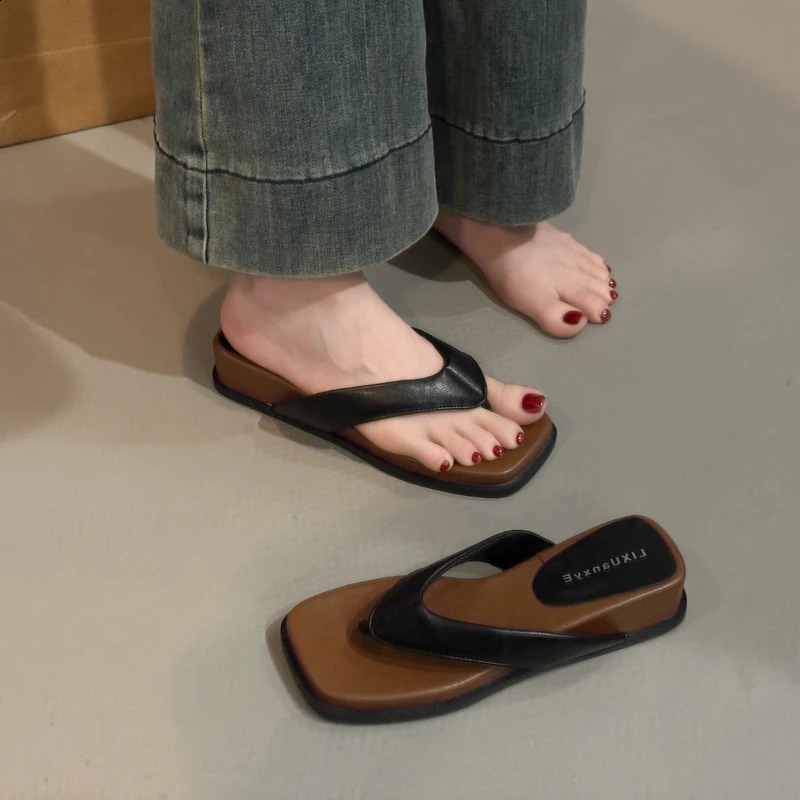 Summer Women Gladiator Clip Toe Slippers Casual Wedges Heel Dress Slides Outdoor Beach Flip Flop Shoes 250528