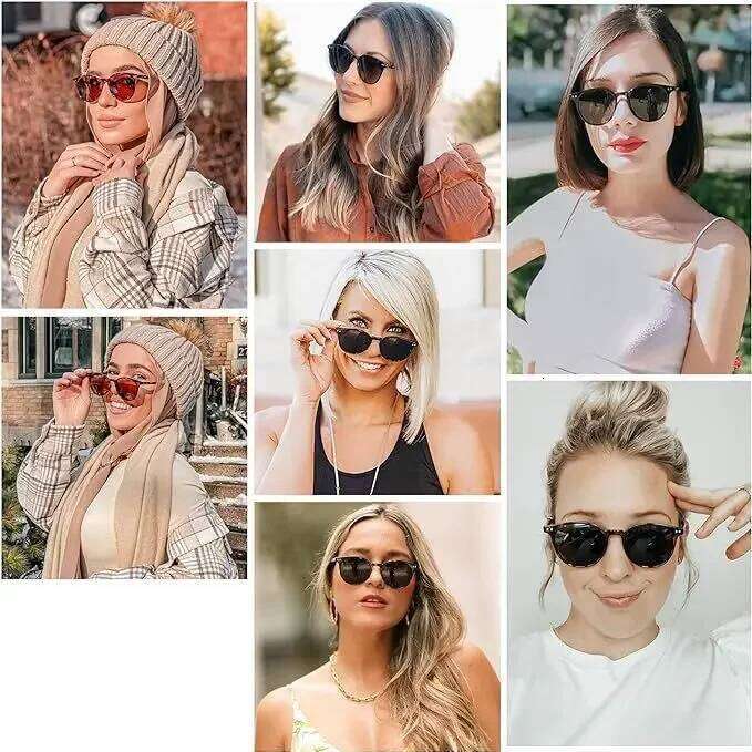 Vintage Fashion Round Sunglasses Women Men 2024 Brand Design Retro Rivet Yellow Blue Lens Square Sun Glasses Male Female Goggles designer bag