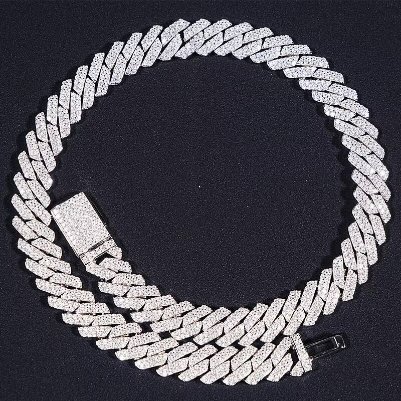 SICGEM 13mm Miami 10K 14k True Female Laboratory Silica Cuban Chain