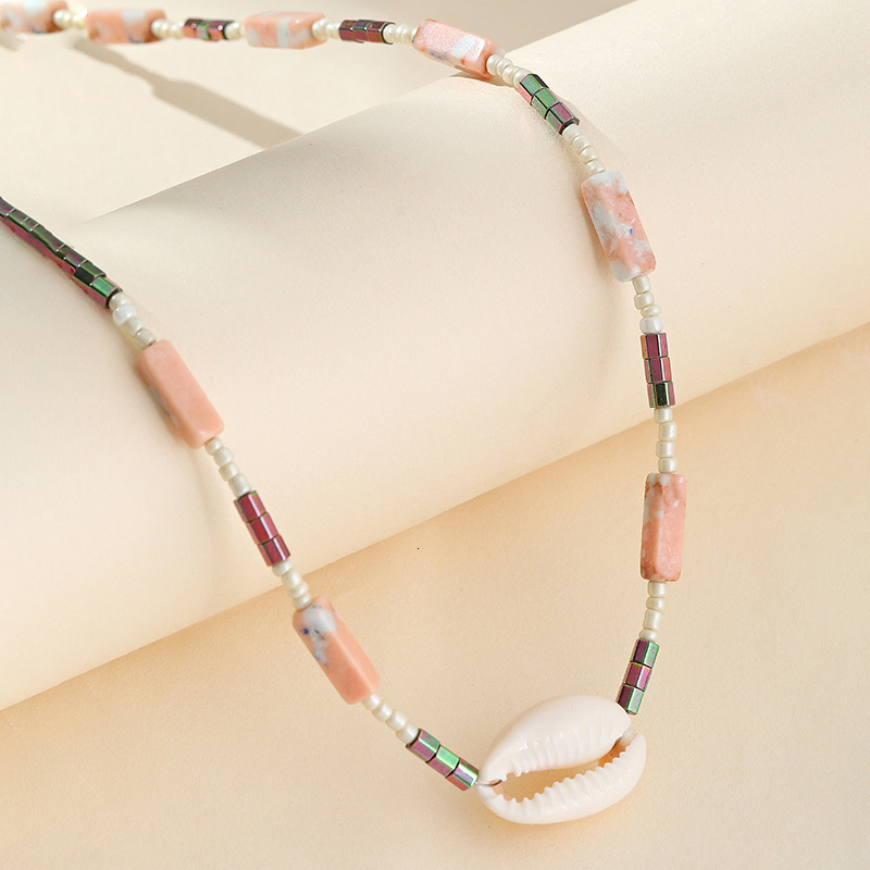 Shell explosive rice stone, shell bead necklace, versatile necklaces, accessories for women