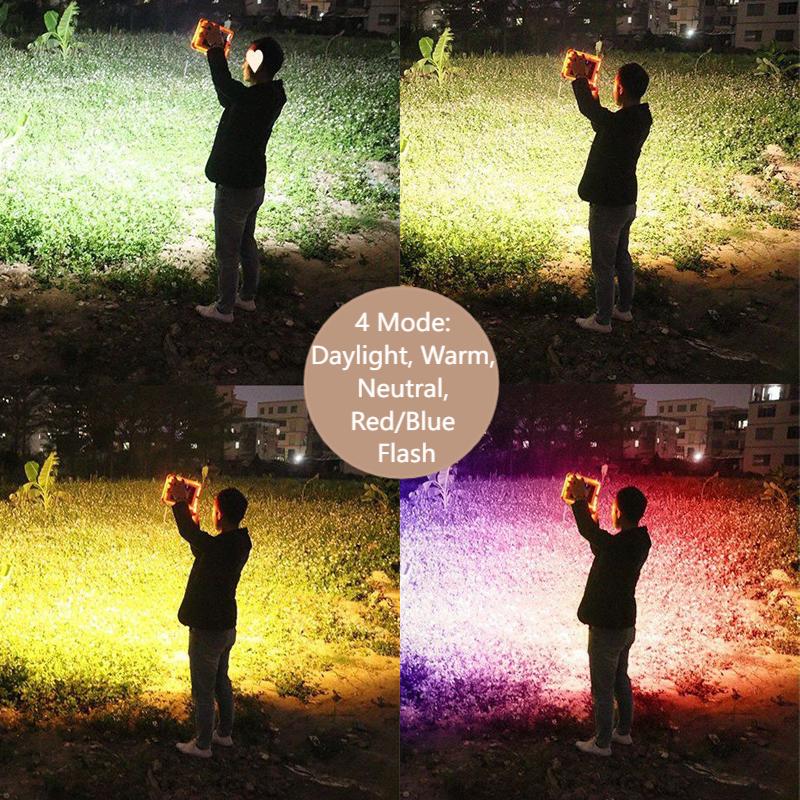 20000LM USB Rechargeable LED Solar Flood Light 10000mAH with Magnet Strong Light Portable Camping Tent Lamp Work Repair Lighting