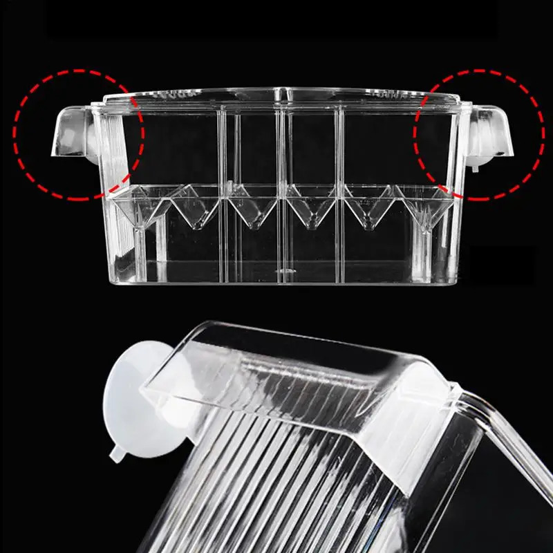 Acrylic Double-Deck Clear Fish Breeding Isolation Box Hatchery Divider for Shrimp Clownfish Aggressive Fish Injured 250530