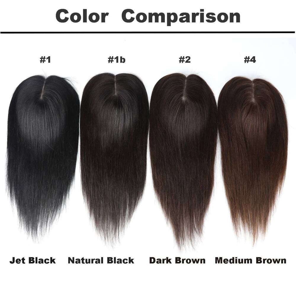 24inch Long Virgin European Human Hair Topper 15x6CM Silicone Skin Fake Scalp Top Silk Base Women Toupee with Clips or PU Around