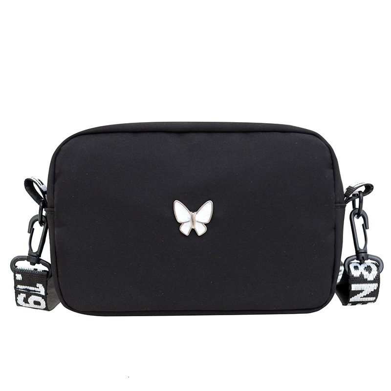 Free Shipping Designer Fashionable And Versatile Nylon Fabric Broadband Small Square Bag Ins Butterfly Women's Simple Single Shoulder Diagonal Cr
