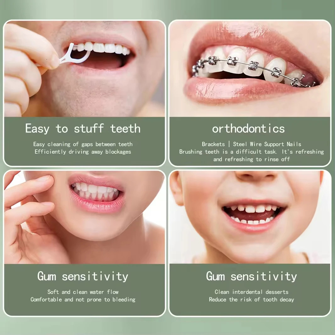 Cordless Oral Irrigator 2 Nozzles 200ML Detachable Tank 3 Modes USB Charging Teeth Cleaner IPX7 Portable Water Dental Flosser 250530