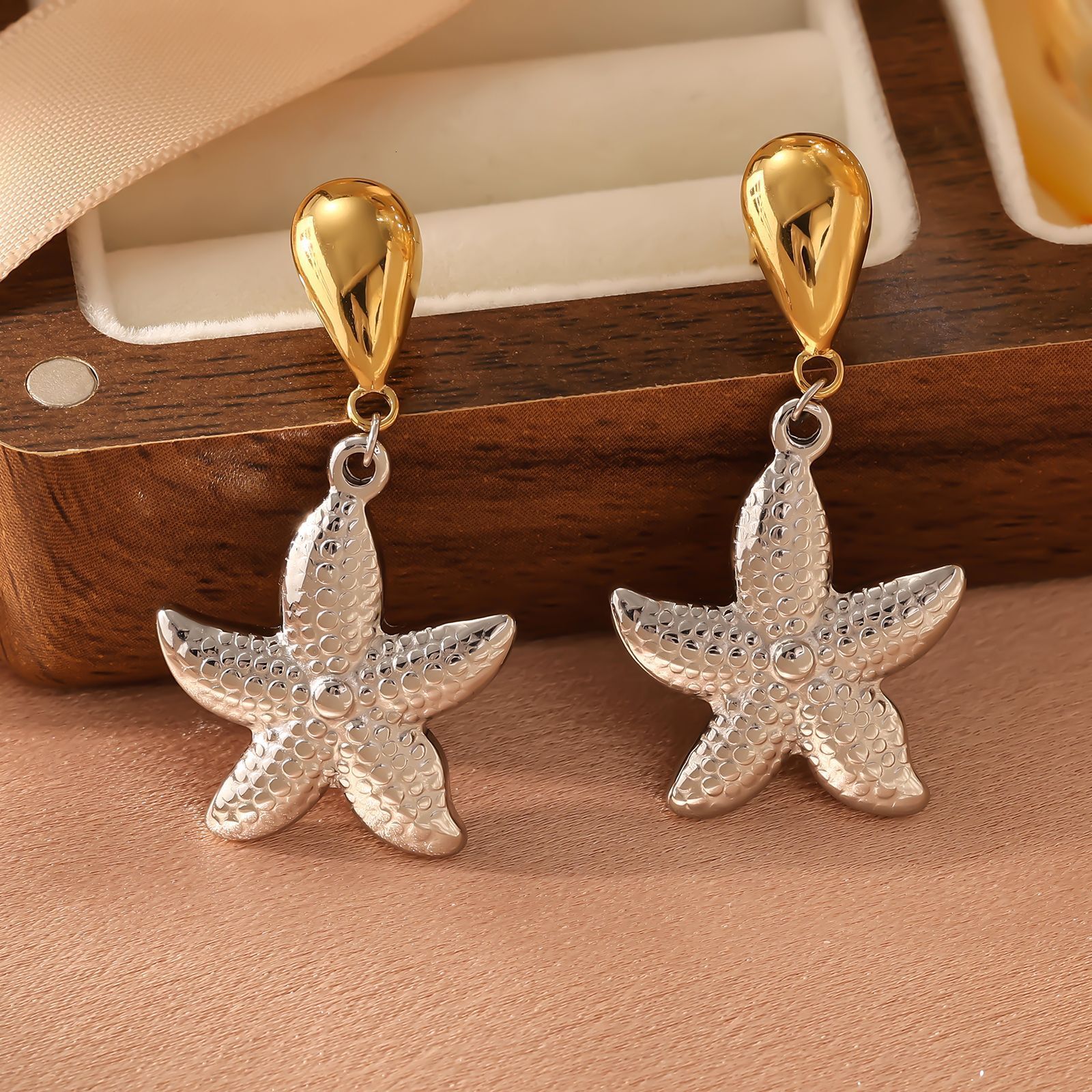 Fashion Simple Stainless Steel Plated Drop Earrings for Women