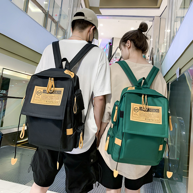 Free Shipping Canvas Backpack Outdoors Designer Bag Large Capacity Travel Laptop Men's Backpack Couple College Style Women's High School Stu